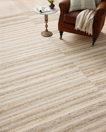 Loloi Chris Loves Julia Chris Collection CHR-03 Ivory/Clay 8'-6'' x 11'-6'', .50" Pile Height, Area Rug