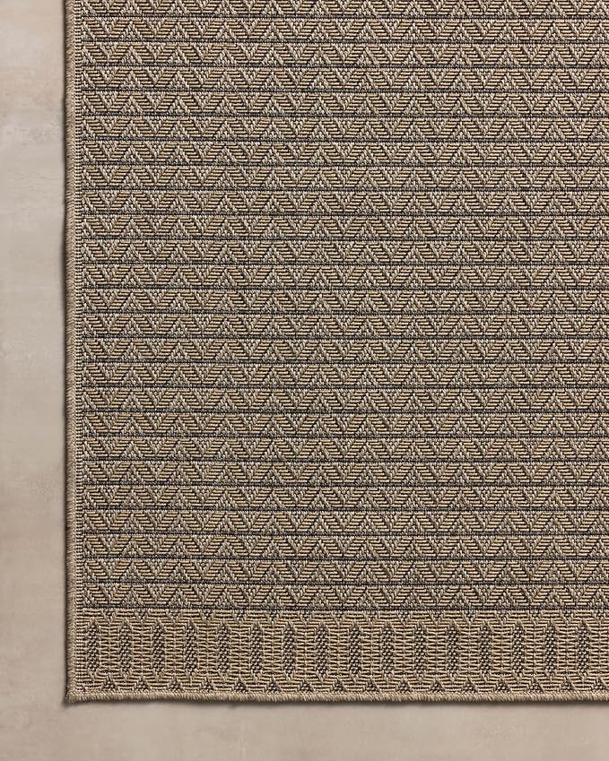 Loloi Chris Loves Julia Providence Collection PRC-05 Natural/Graphite 6'-3" x 9'-2", .12" Pile Height, Indoor/Outdoor Area Rug