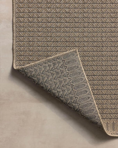 Loloi Chris Loves Julia Providence Collection PRC-05 Natural/Graphite 8'-6" x 12', .12" Pile Height, Indoor/Outdoor Area Rug