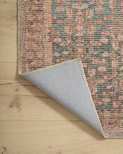 Loloi Angela Rose Aubrey Collection AUB-04 Blue/Terracotta 3'-9" x 5'-6", .19" Pile Height, Accent Rug