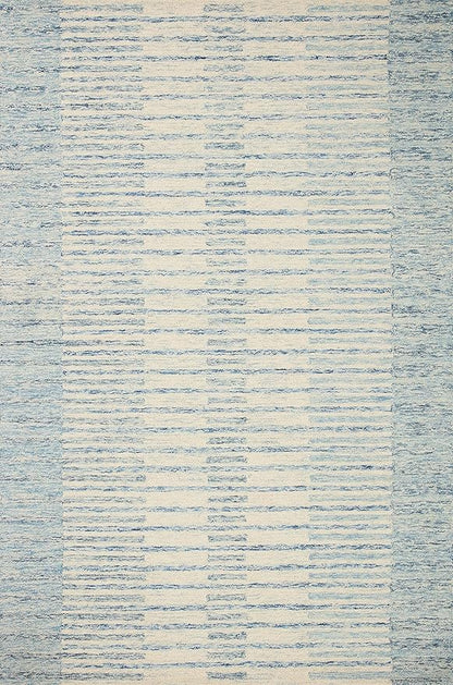 Loloi Chris Loves Julia Chris Collection CHR-01 Ivory/Denim 8'-6'' x 11'-6'', .50" Pile Height, Area Rug