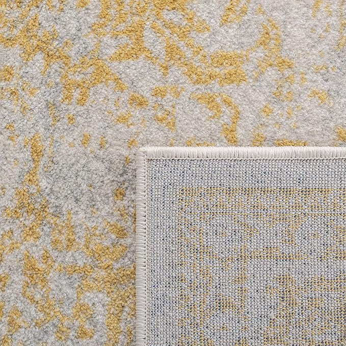 SAFAVIEH Evoke Collection 3' x 5' Ivory/Gold EVK256B Oriental Distressed Non-Shedding Living Room Bedroom Accent Rug