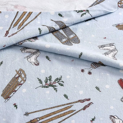 Eddie Bauer - Twin Sheets, Cotton Flannel Bedding Set, Brushed For Extra Softness, Cozy Home Decor (Snow Days, Twin)