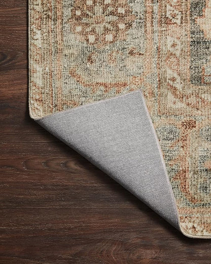 Loloi Margot Collection MAT-03 Ocean/Spice 2'-3" x 3'-9" Accent Rug feat. CloudPile, No-Shed Easy Clean Large Patterned Area Rug for Living Room, Bedroom, Dining Area