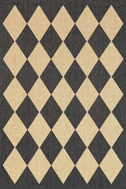 nuLOOM 2' x 6' Outdoor Performance Area Rug, Stain Resistant, Weather Resistant, High Traffic, Patio, Balcony, Outside, Sabina Dark Grey