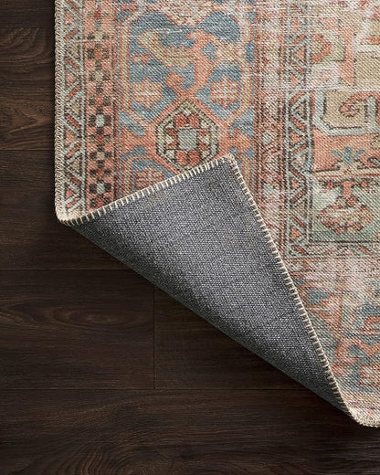 Loloi Loren Collection LQ-15 Terracotta/Sky 8'-4" x 11'-6" Area Rug