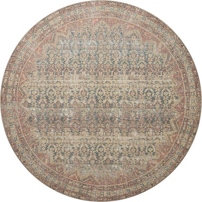 Loloi Angela Rose Aubrey Collection AUB-03 Ocean/Spice 7'-6" x 9'-6", .19" Pile Height, Area Rug