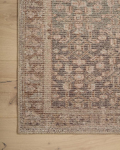 Loloi Angela Rose Aubrey Collection AUB-04 Sage/Bark 5'-0" x 5'-0", .19" Pile Height, Round Area Rug