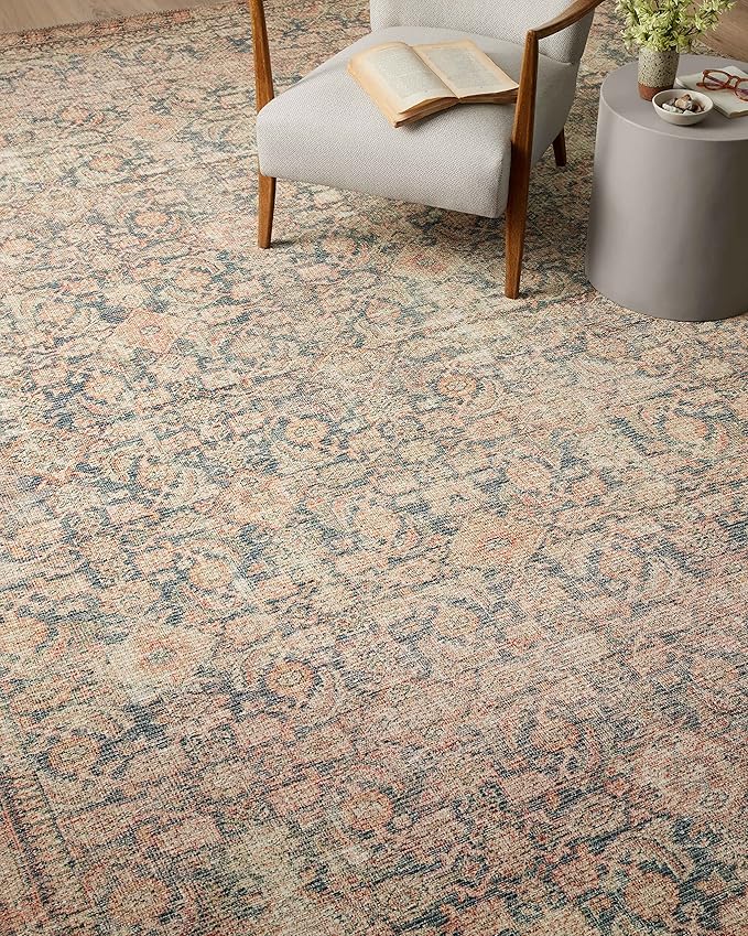 Loloi Angela Rose Aubrey Collection AUB-01 Navy/Multi 10'-0" x 14'-0", .19" Pile Height, Area Rug