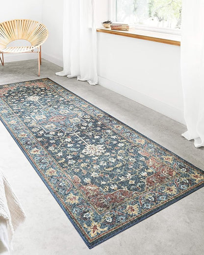 Loloi Skye Collection SKY-08 Denim/Brick 8'-0" x 8'-0" Round Area Rug