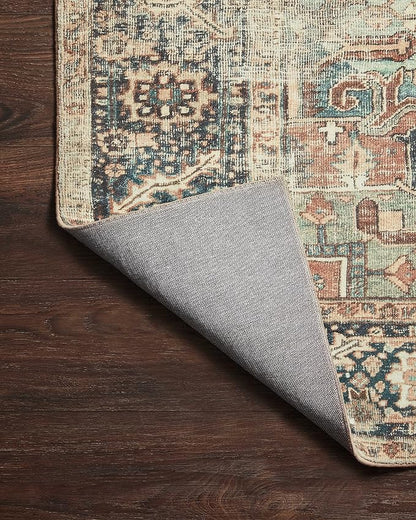 Loloi Margot Collection MAT-02 Terracotta/Lagoon 8'-6" x 11'-6" Area Rug feat. CloudPile, No-Shed Easy Clean Large Patterned Area Rug for Living Room, Bedroom, Dining Area