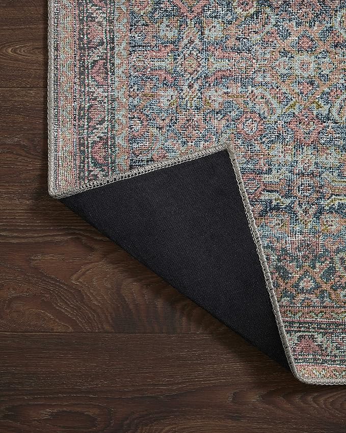 Loloi Adrian Collection ADR-04 Denim/Multi 7'-6" x 9'-6", .19" Thick Area Rug