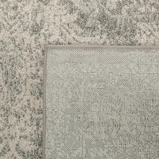 SAFAVIEH Area Rug 12x18 - Evoke Collection - Large - Silver & Ivory, Distressed Design, Non-Shedding & Easy to Clean, Ideal for Living Room, Bedroom, Dining Space (EVK256S)