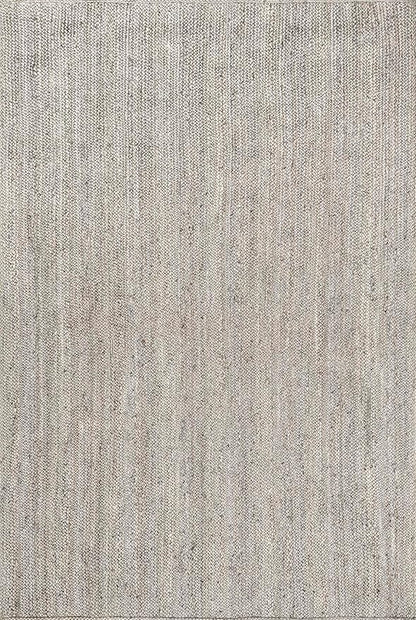 nuLOOM 3x5 Rigo Jute Hand Woven Area Rug, Grey, Solid Farmhouse Design, Natural Fiber, For Bedroom, Living Room, Dining Room, Hallway, Office, Kitchen, Entryway