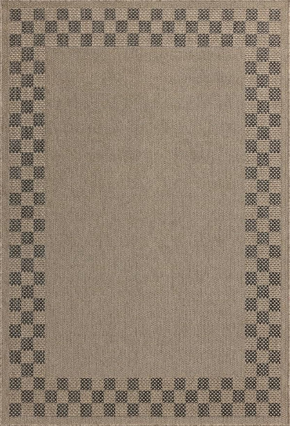 Loloi Chris Loves Julia Providence Collection PRC-01 Natural/Charcoal 8'-6" x 12', .12" Pile Height, Indoor/Outdoor Area Rug