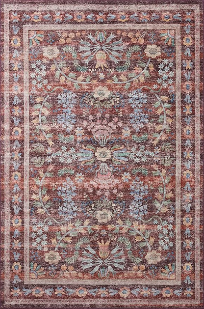 Loloi Rifle Paper Co. Maison Collection MAO-06 Red 2'-6" x 12'-0", .19" Pile Height, Runner Rug