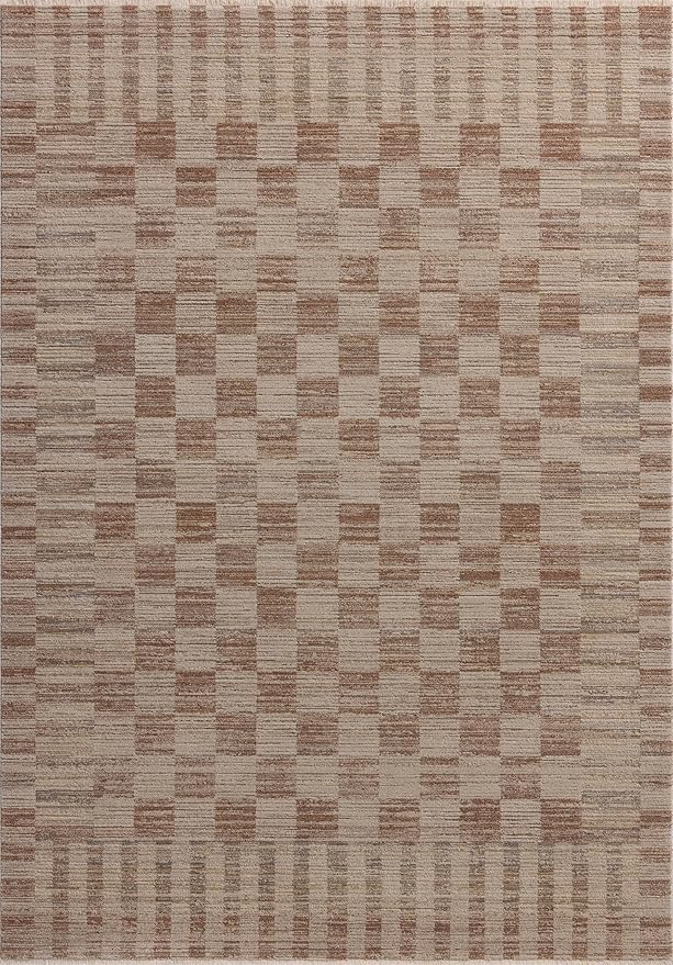 Loloi Amber Lewis Cali Collection CIL-06 Brick/Natural 2'-7" x 10'-0", .25" Pile Height, Runner Rug