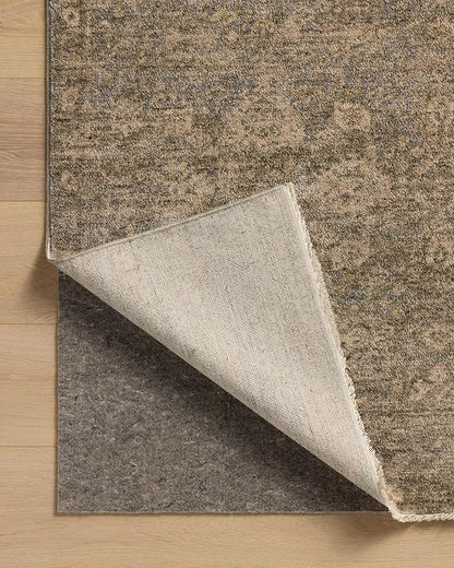 Loloi Magnolia Home by Joanna Gaines Junie Collection JUE-06 Lagoon/Natural 5'-3" x 5'-3", .38" Pile Height, Round Area Rug