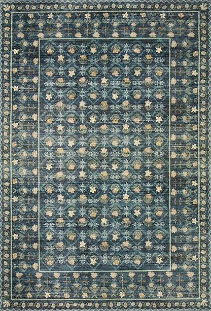 Loloi Rifle Paper Co. Eden Collection EDE-03 Lattice Indigo 2'-0" x 5'-0" Accent Rug feat. CloudPile™