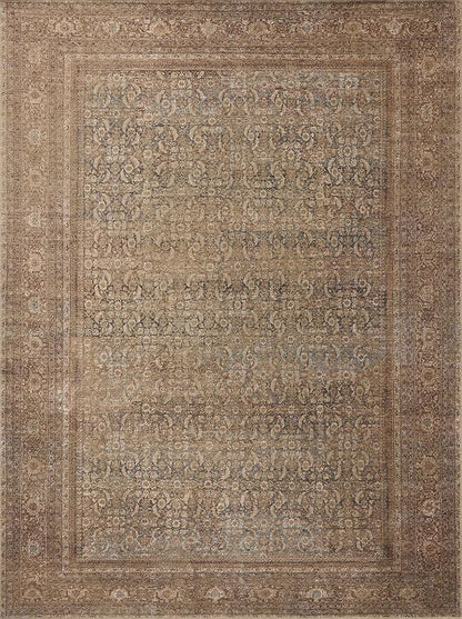 Loloi Amber Lewis Cambria Collection CBR-07 Ocean/Bark 2'-6" x 9'-6" Runner Rug Jute, Neutral, Vintage Style, Antique Tone, Living, Bedroom, Dining, Carpet