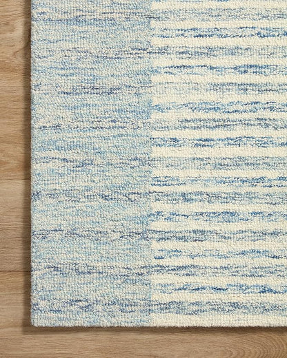Loloi Chris Loves Julia Chris Collection CHR-01 Ivory/Denim 2'-3'' x 3'-9'', .50" Pile Height, Accent Rug