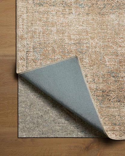 Loloi Amber Lewis Cambria Collection CBR-08 Ocean/Brick 2'-0" x 5'-0" Accent Rug Jute, Neutral, Vintage Style, Antique Tone, Living, Bedroom, Dining, Carpet