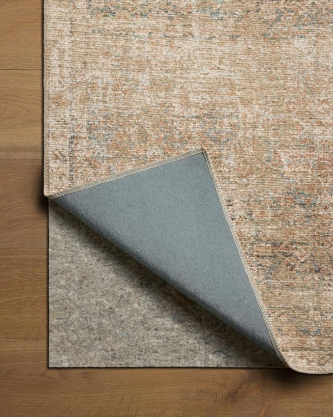 Loloi Amber Lewis Cambria Collection CBR-08 Ocean/Brick 2'-6" x 12'-0" Runner Rug Jute, Neutral, Vintage Style, Antique Tone, Living, Bedroom, Dining, Carpet