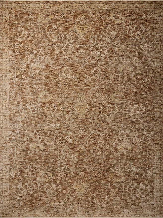 Loloi Magnolia Home by Joanna Gaines Junie Collection JUE-01 Clay/Natural 2'-0" x 3'-0", .38" Pile Height, Accent Rug