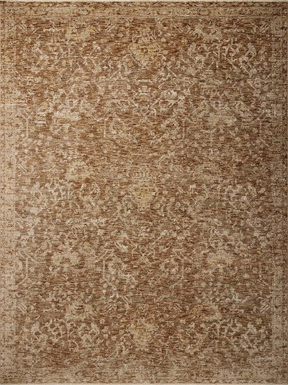 Loloi Magnolia Home by Joanna Gaines Junie Collection JUE-01 Clay/Natural 9'-6" x 9'-6", .38" Pile Height, Round Area Rug