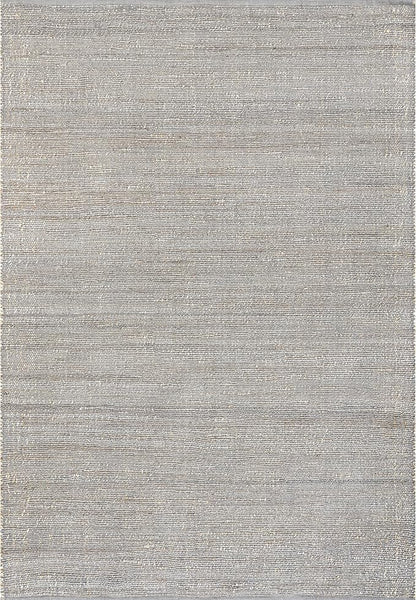 nuLOOM 2'6" x 10' Elfriede Jute & Cotton Hand Woven Area Rug, Elfriede Grey, Solid Rustic Farmhouse Style, Weaved Design, Natural Fiber, for Bedroom, Living Room, Dining Room, Hallway, Office