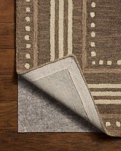 Loloi Chris Loves Julia Alfie Collection ALF-02 Bark/Natural 8'-6" x 11'-6" Area Rug Wool Neutral Living Bedroom Dining Carpet