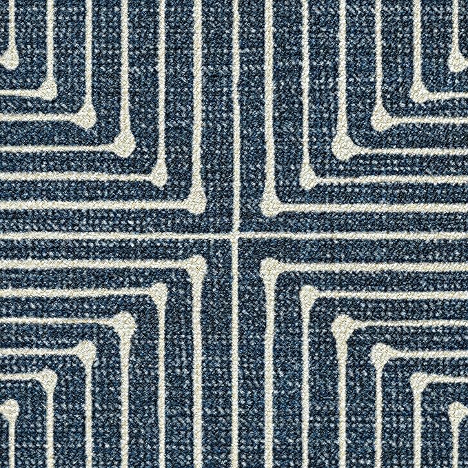 RUGGABLE x Jonathan Adler Machine Washable Modern Area Rug – Inkdrop Lapis Blue 2x3, Stain-Resistant, Non-Slip – Small Rugs for Living Room, Bedroom, Hallway, Entryway & Bathroom–with Standard Pad