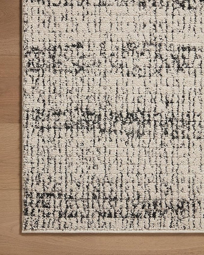 Loloi Darby Collection DAR-02 Oatmeal/Charcoal 2'-7" x 4' Accent Rug