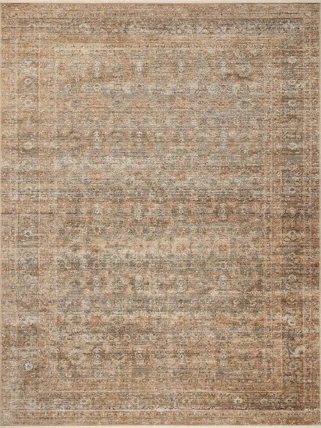Loloi Amber Lewis Molly Collection MOL-06 Gold/Blue 9'-6" x 13'-6" Low Pile Area Rug
