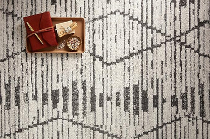 Loloi Kamala Collection KAM-02 Charcoal/Dove 2'-7" x 10'-0" Runner Rug