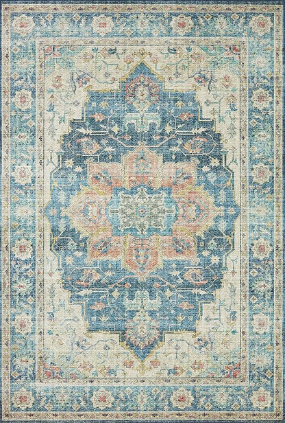 Loloi Skye Collection SKY-12 Ocean/Multi 9'-0" x 12'-0" Area Rug