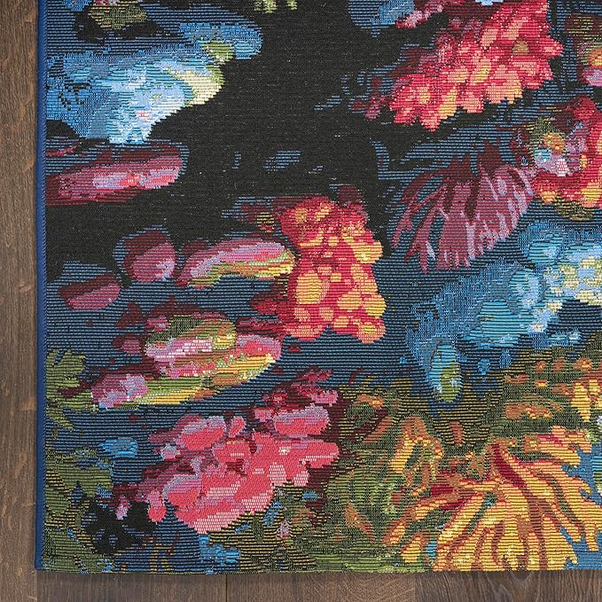 Nourison Home Color Splash Multicolor 9'10" x 13'2" Area Rug - Easy Clean, Non Shedding, Bed Room, Living Room, Dining Room, Kitchen (10' x 13')