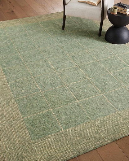 Loloi Chris Loves Julia Francis Collection FRA-02 Green/Natural 2'-6" x 7'-6" Runner Rug