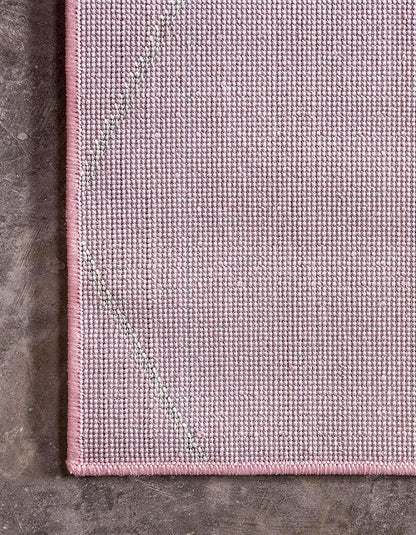 Unique Loom Trellis Frieze Collection Area Rug - Geometric (3' 3" x 5' 3", Light Pink/ Ivory)