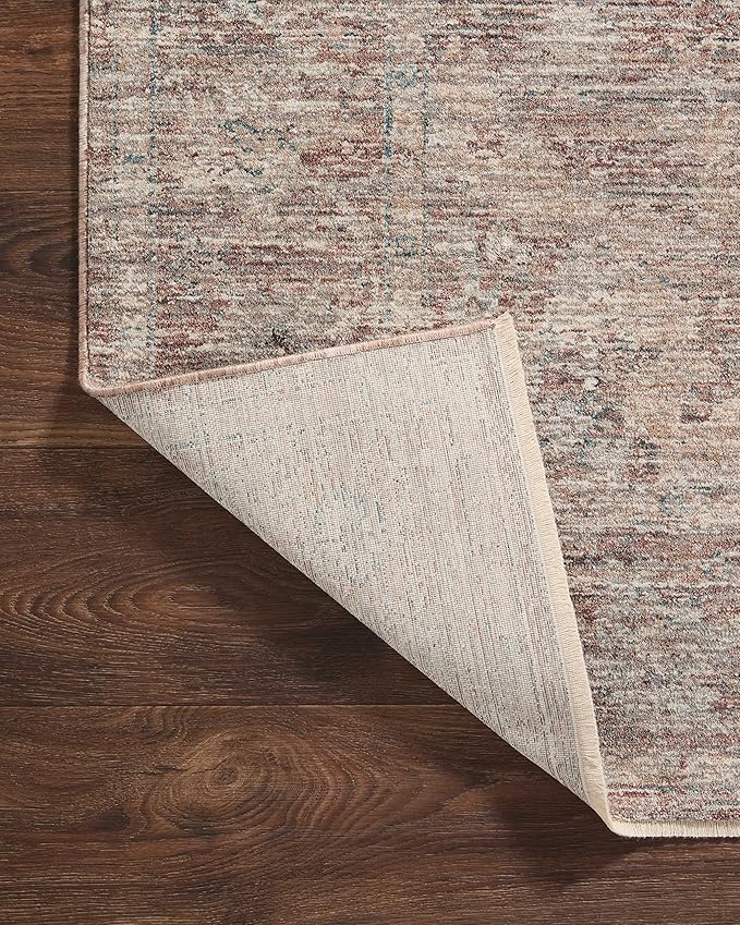 Loloi Magnolia Home by Joanna Gaines Millie Collection MIE-04 Brick/Fog 2'-7" x 10'-0", .25" Pile Height, Runner Rug