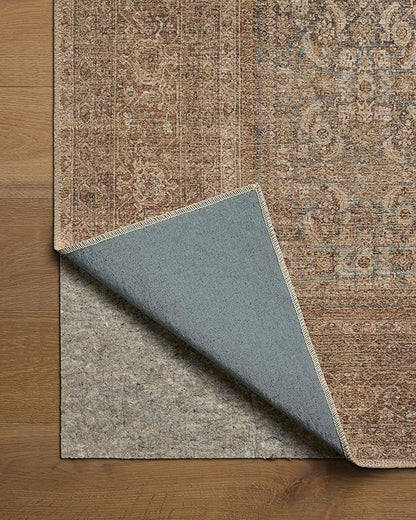 Loloi Amber Lewis Cambria Collection CBR-07 Ocean/Bark 2'-6" x 9'-6" Runner Rug Jute, Neutral, Vintage Style, Antique Tone, Living, Bedroom, Dining, Carpet