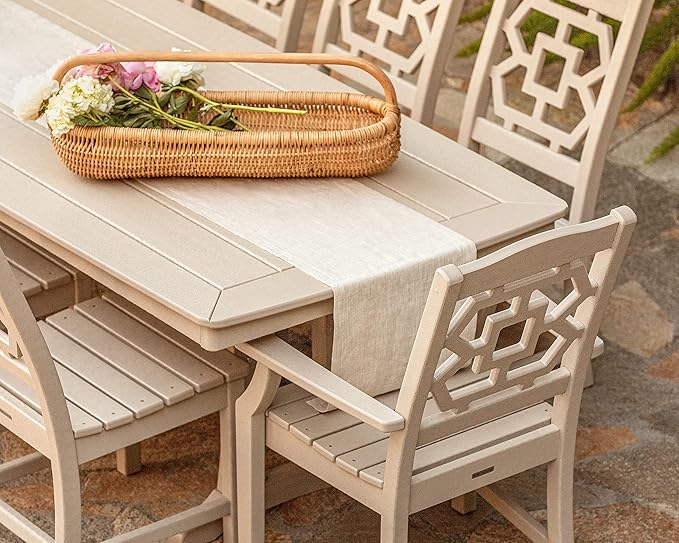 Martha Stewart by POLYWOOD® Chinoiserie Dining Side Chair in Teak