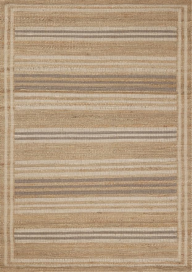 Loloi Chris Loves Julia Judy Collection JUD-03 Natural/Dove 3'-6" x 5'-6" Accent Rug