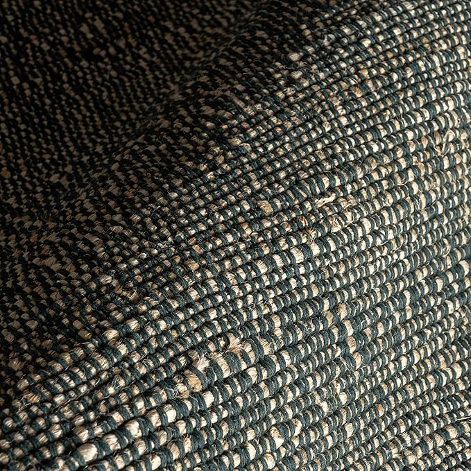 nuLOOM 5x8 Elfriede Jute & Cotton Hand Woven Area Rug, Green, Solid Rustic Farmhouse Style, Weaved Design, Natural Fiber, for Bedroom, Living Room, Dining Room, Hallway, Office, Entryway
