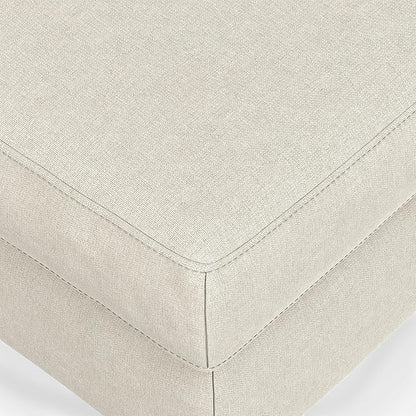 SIMPLIHOME Ava Sofa and Ottoman in 100% Recycled Polyester Performance Fabric, Cream, 76-inch-Wide 2-Seater Loveseat and Matching 36-inch-Wide Table Ottoman for Living Room, 2-Piece Set