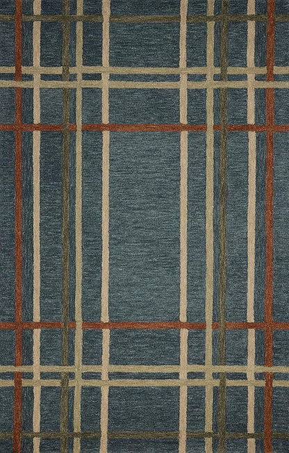 Loloi Magnolia Home by Joanna Gaines Waylon Collection WAY-01 Denim/Multi 5'-0" x 7'-6" Area Rug