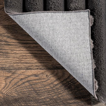 nuLOOM 5' x 8' Cozy Plush Area Rug, Machine Washable, Non-Slip, Soft Fluffy Shag Carpet for Living Room Bedroom Kids Room Nursery Home Decor, Kai Grey