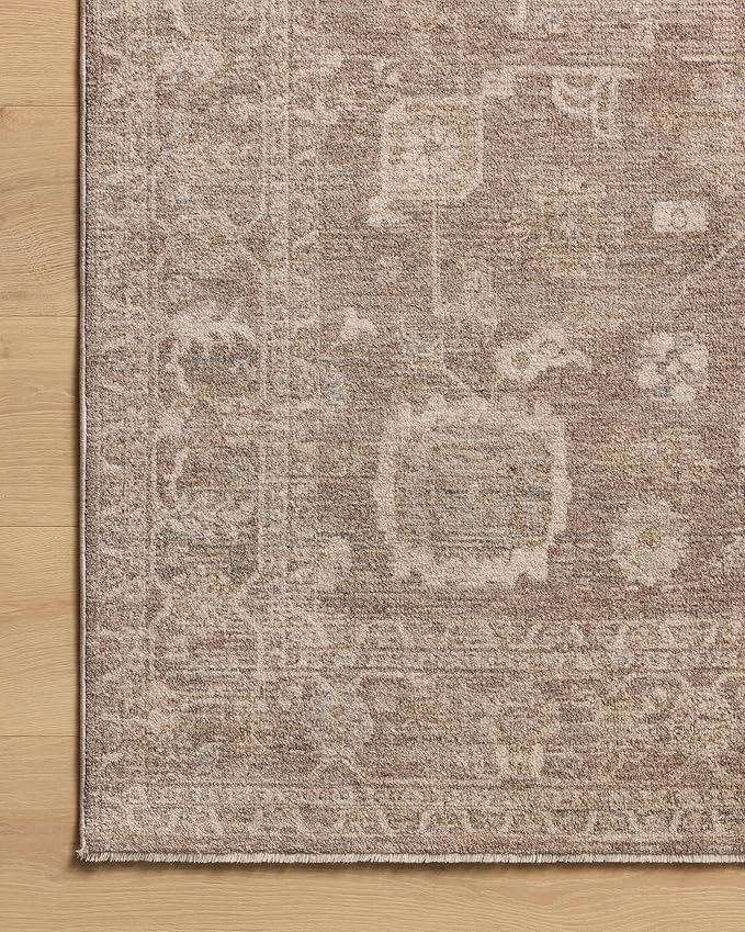 Loloi Chris Loves Julia Louisa Collection LOI-03 Taupe/Ivory 2'-3" x 3'-10", .38" Pile Height, Accent Rug
