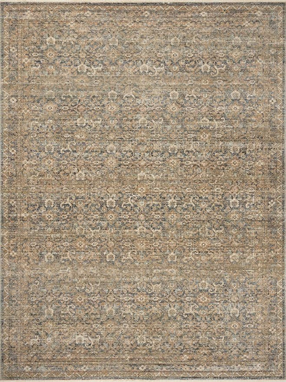 Loloi Amber Lewis Molly Collection MOL-02 Denim/Gold 11'-6" x 15'-6" Low Pile Area Rug