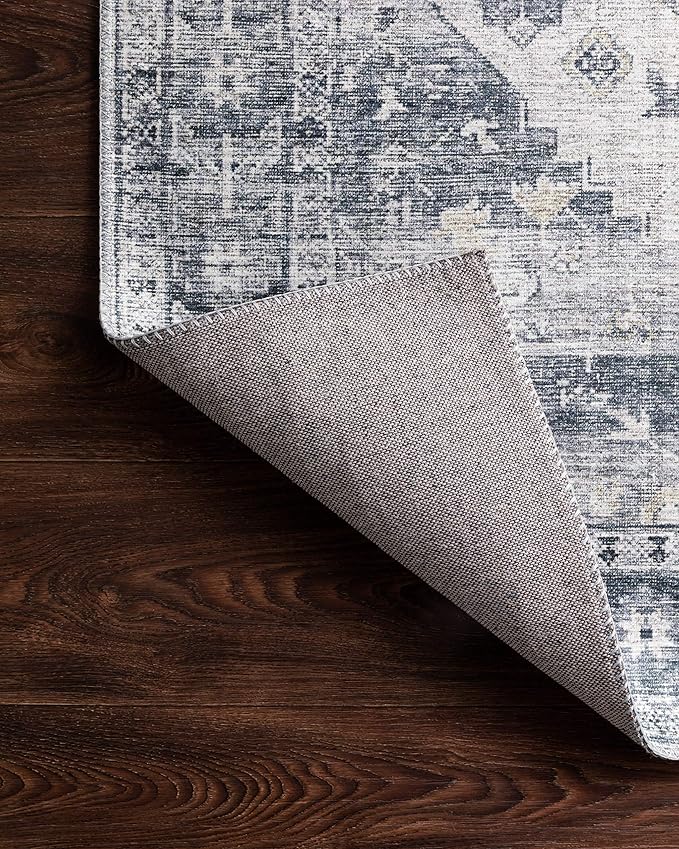 Loloi Skye Collection SKY-02 Silver/Grey 7' x 9' Oval Area Rug